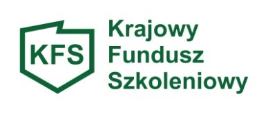 Logo Krajowego Funduszu Szkoleniowego. Zielony obrys mapy polski, a w nim zielony napis KFS, z prawej strony zielony napis Krajowy Fundusz Szkoleniowy