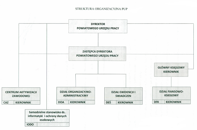 schemat organizacyjny powiatowego urzędu pracy